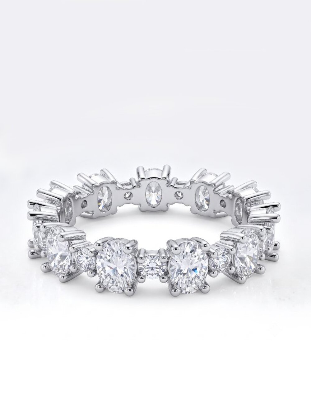 Stackable Emerald Cut Eternity Ring, Charmed Aroma Size 6